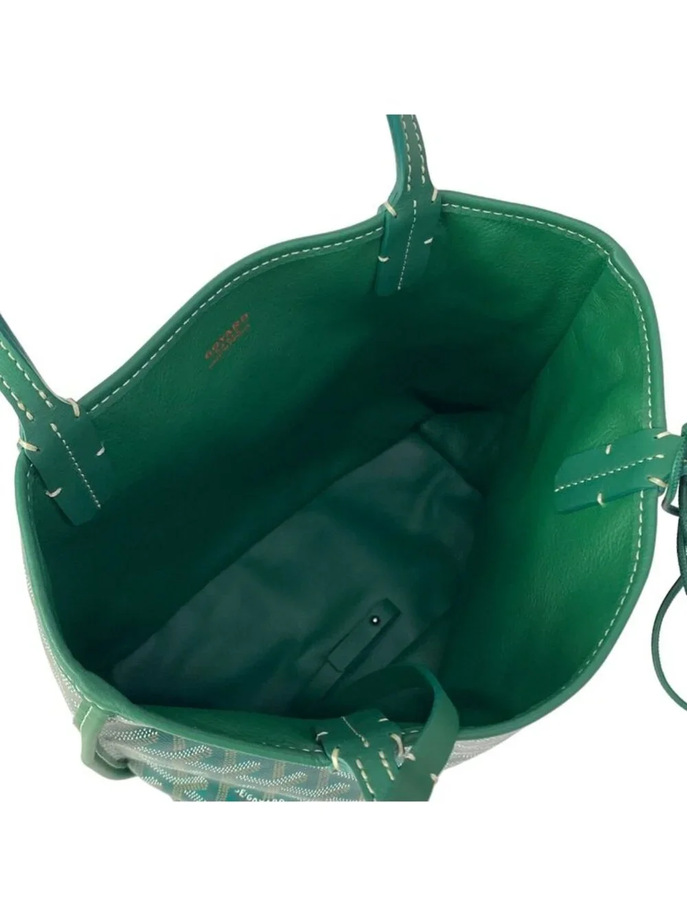 Goyard Tote Anjou Mini Green Leather